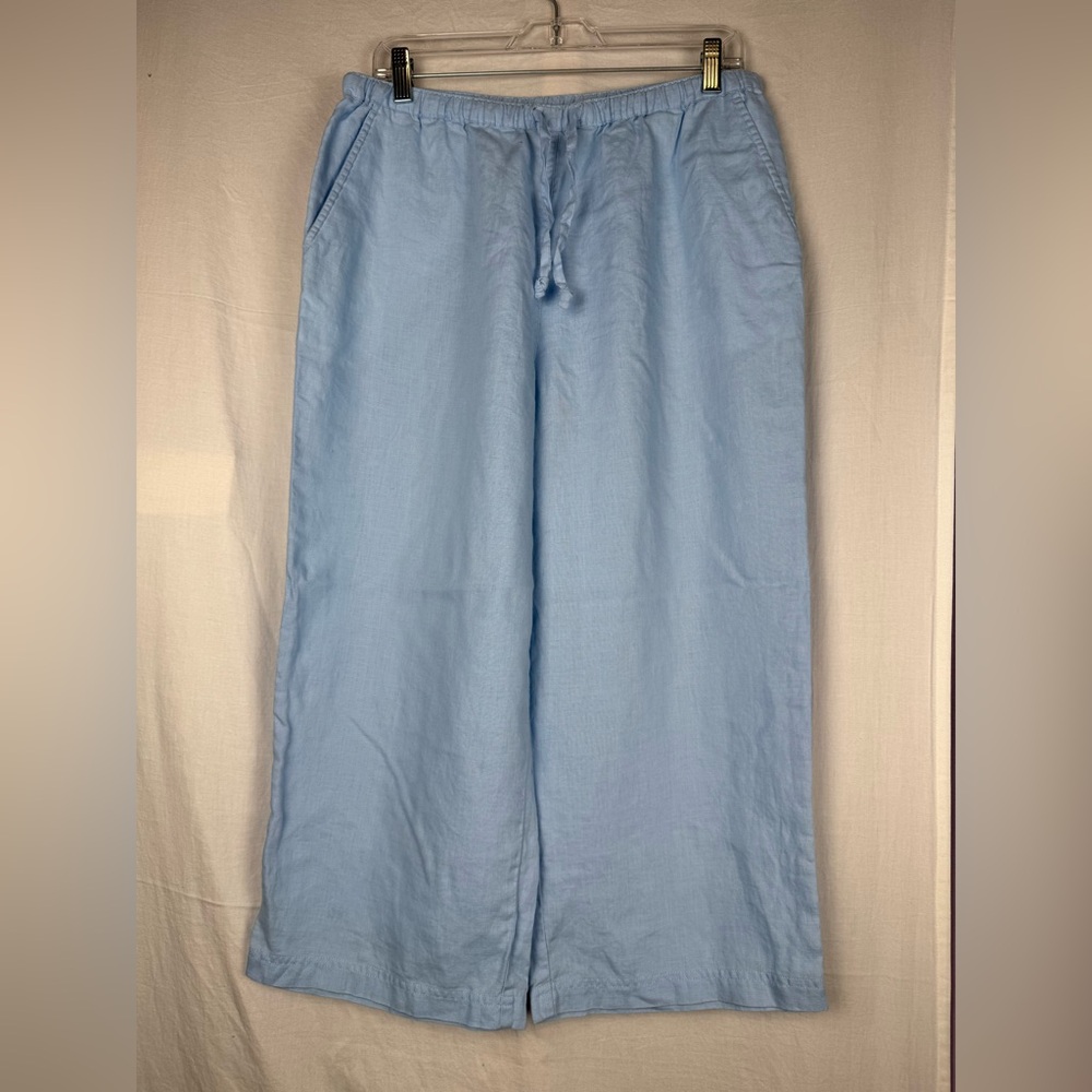 CO Light Blue Linen Trousers